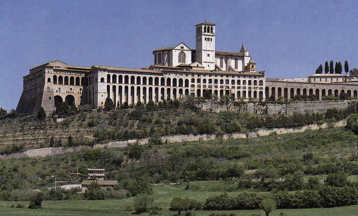 GIOTTO di Bondone View of the Church of San Francesco established in 1228